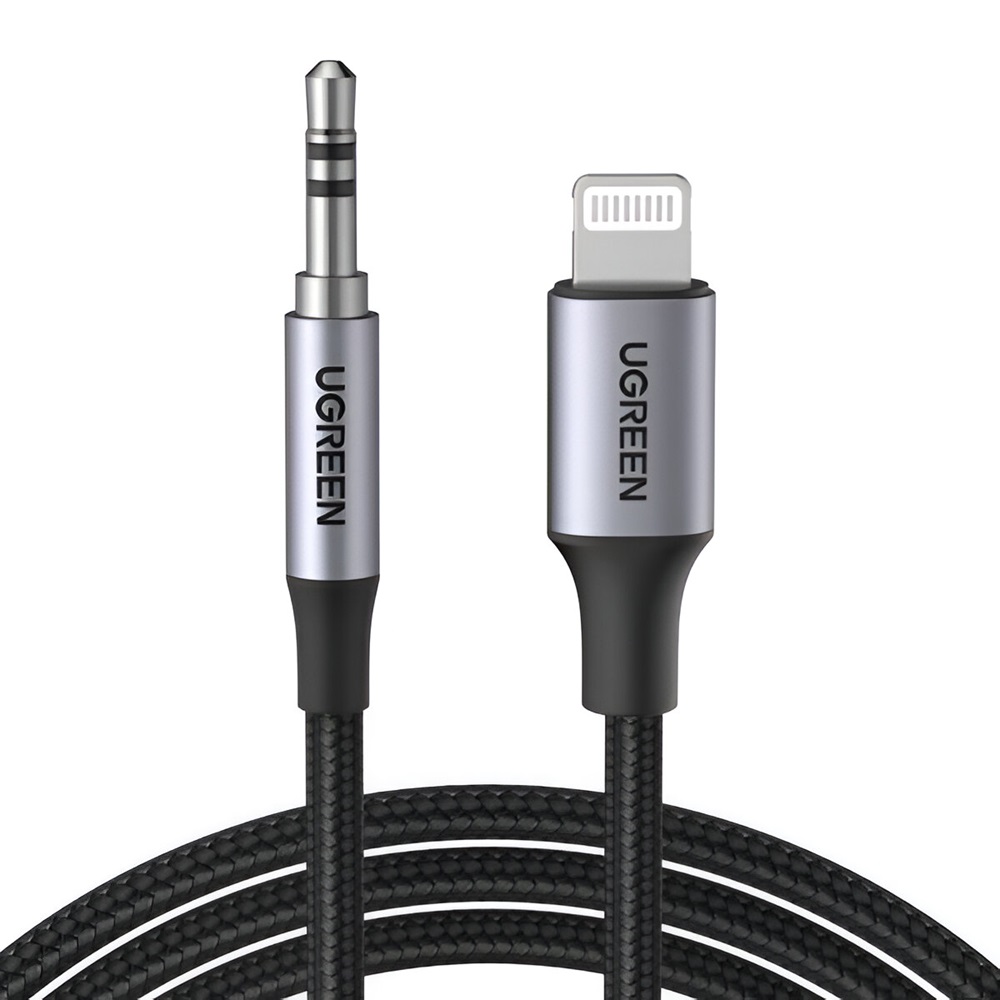 UGREEN Cable Audio/AUX Lightning MFI to 3.5mm Female 1M | US315, Black