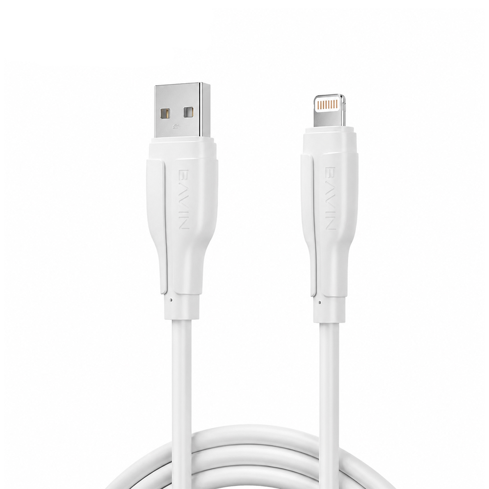 BAVIN Charging & Data Cable USB to Lightning, TPE, 1m, 12W, White