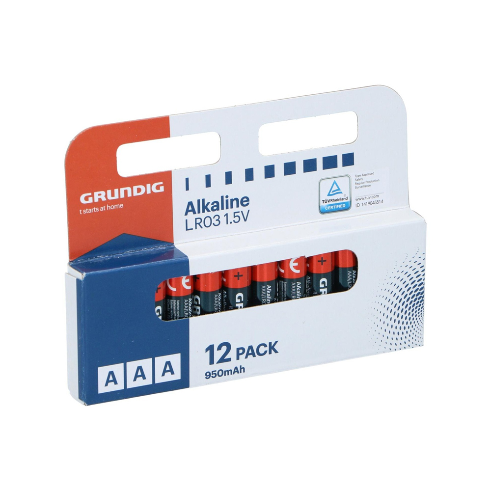 GRUNDIG Battery Alkaline AAA/LR03 950mah 12pcs