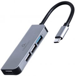 USB 3.0 Hub 4-port: Type-C to 3*USB2.0/1*USB3.1, Gembird "UHB-CMU3P1U2P3-01", Silver,usb ,micro ,iphone, 3.5, tupe-c, тюльпаны