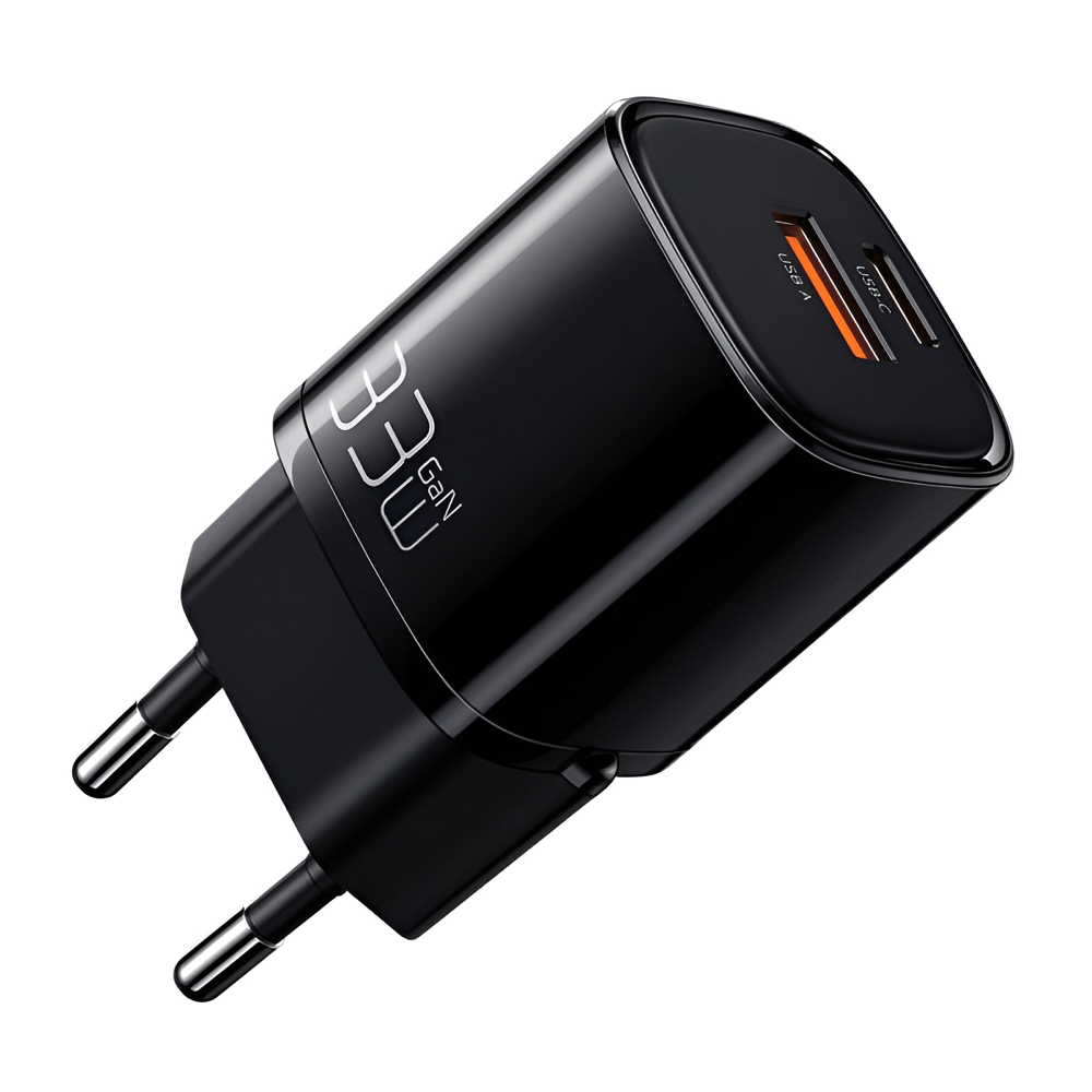 Mcdodo Wall Charger Nano Series 1*USB-A+1*Type-C 3A 33W, Black