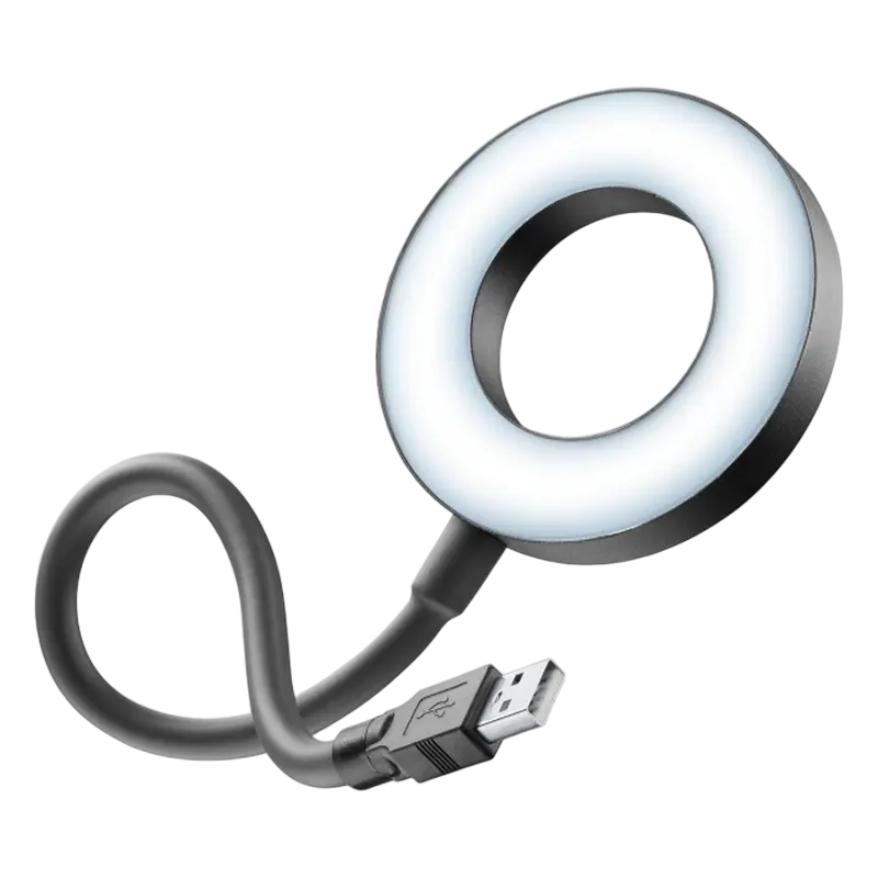 USB Лампа Cellularline LED, Чёрный, iphone, xiaomi, samsung, oppo, чехол, стекло
