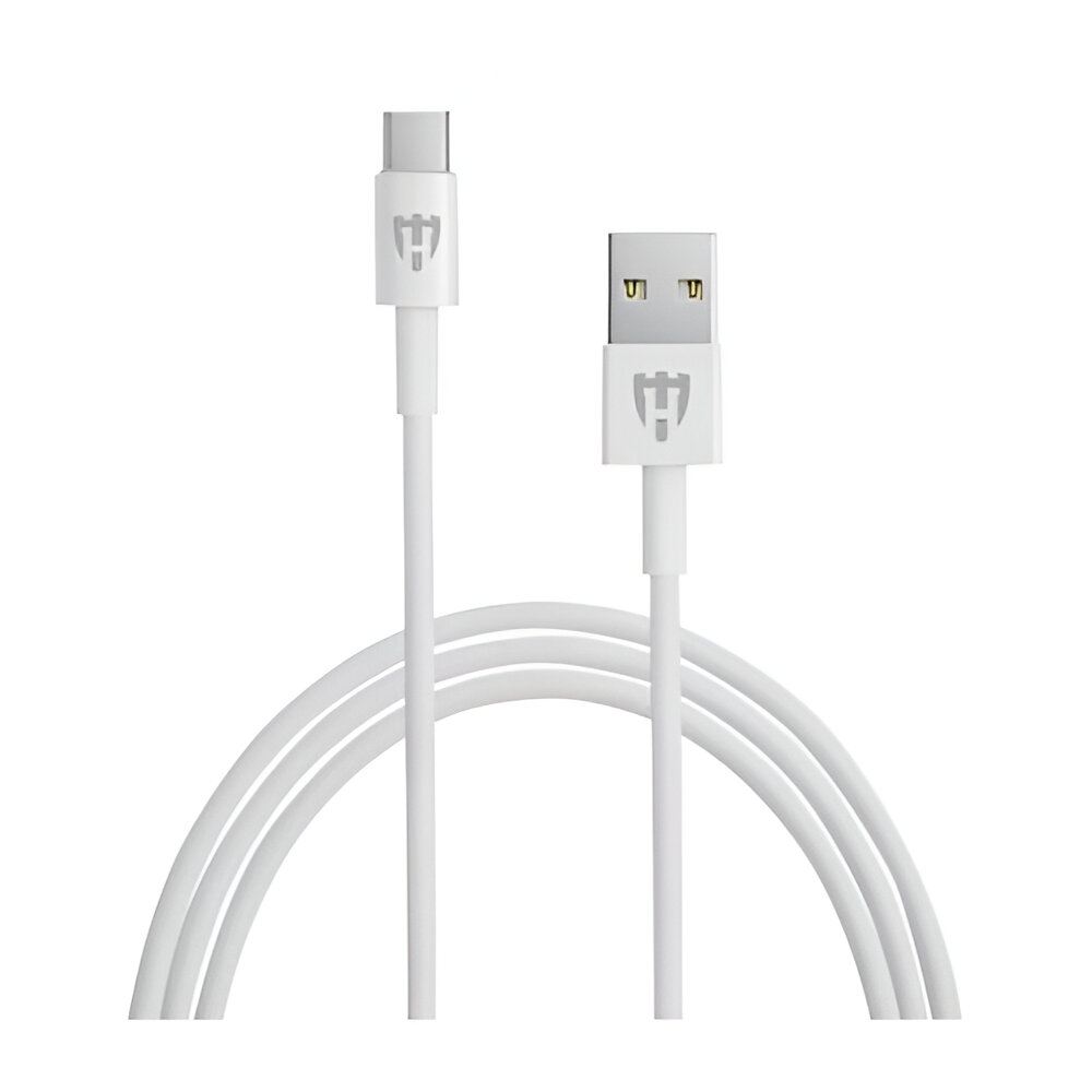 Helmet Cable USB to Type-C Basic 2.1A 1m, White