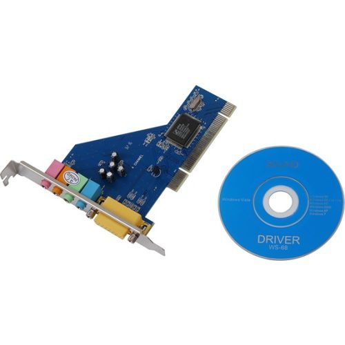 PCi  4 канала 8738 чип 3D аудио стерео PCI Звуковая карта Win7 64 бит,процессоры ,оперативная память, ssd, M2, hdd, кейсы