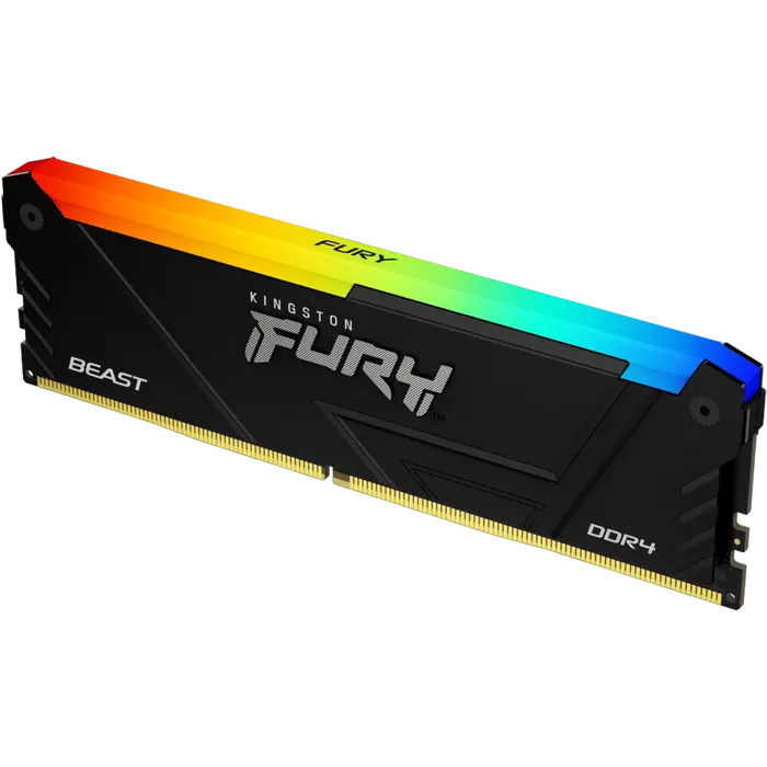 Оперативная память Kingston FURY Beast RGB, DDR4 SDRAM, 3200 МГц, 8Гб, KF432C16BB2A/8