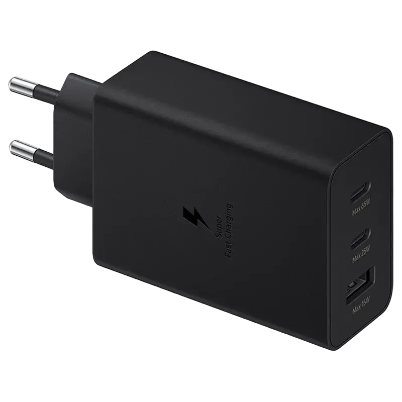 Зарядное устройство Samsung Trio Fast Travel Charger EP-T6530, 65Вт, Чёрный