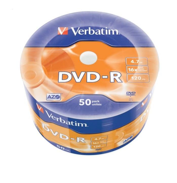  50*Spindle DVD-R Verbatim, 4.7GB, 16x