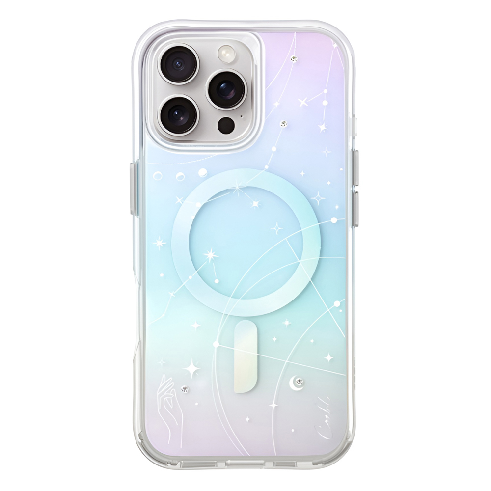 Uniq Case for iPhone 16 Pro Max Coehl with Magclick Charging Celest, Iridescent