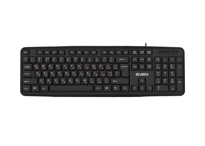 Клавиатура SVEN KB-S230, Проводное, Чёрный, клавиатуры ,мышки ,веб камера ,коврики ,флешки , 16gb, 32gb,64gb,128gb,256gb,512,microsd,sd