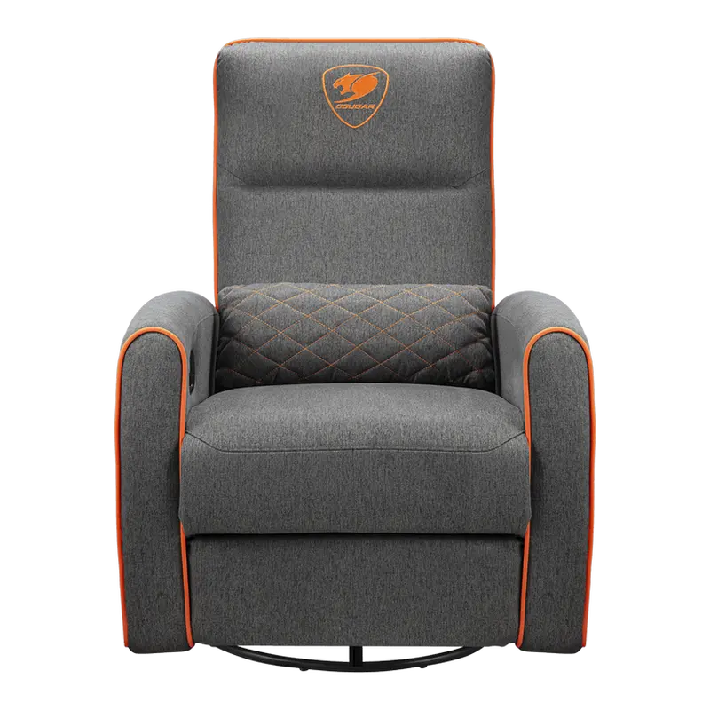 Игровое кресло Cougar FIDOM, Имитация льна, Серый | Оранжевый