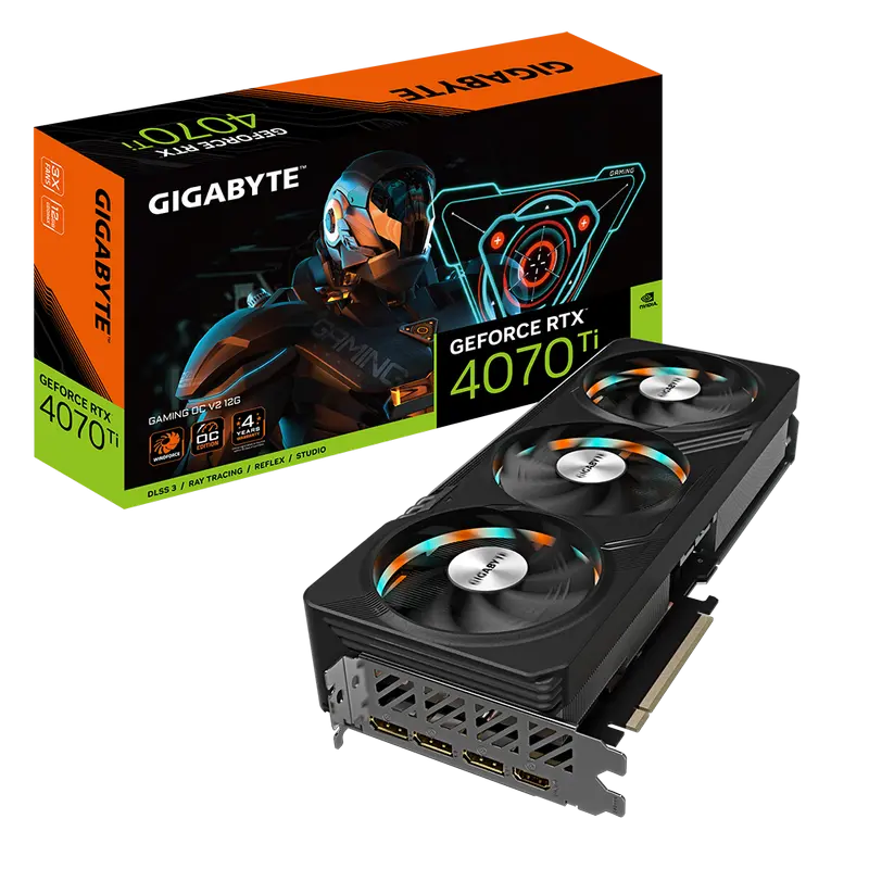 Видеокарта Gigabyte GV-N407TGAMING OCV2-12GD, 12ГБ GDDR6X 128бит 