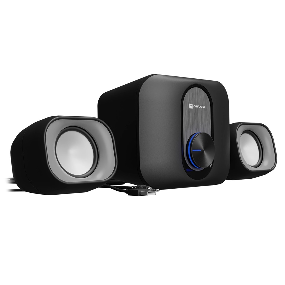 Natec Speaker PUG, 2.1, 11W, USB and 3.5mm, Black