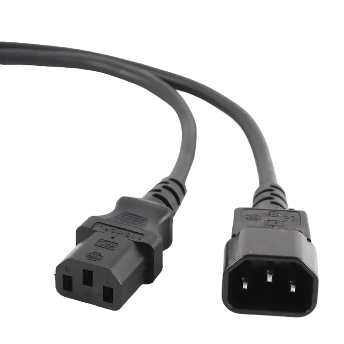 Удлинительный шнур питания Cablexpert PC-189, 1.8 м, Чёрный,процессоры ,оперативная память, ssd, M2, hdd, кейсы