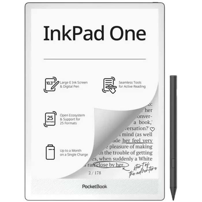 Электронная книга PocketBook 1030 InkPad One, Матовый черный, acer,asus,lenovo,hp,dell,планшеты,чехол для планшета, подставка для ноутбука, зарядка для ноутбука