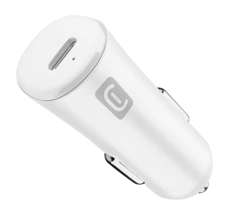 Автомобильное зарядное устройство Cellularline USB-C, 20Вт, Белый,usb ,micro ,iphone, 3.5, tupe-c, тюльпаны