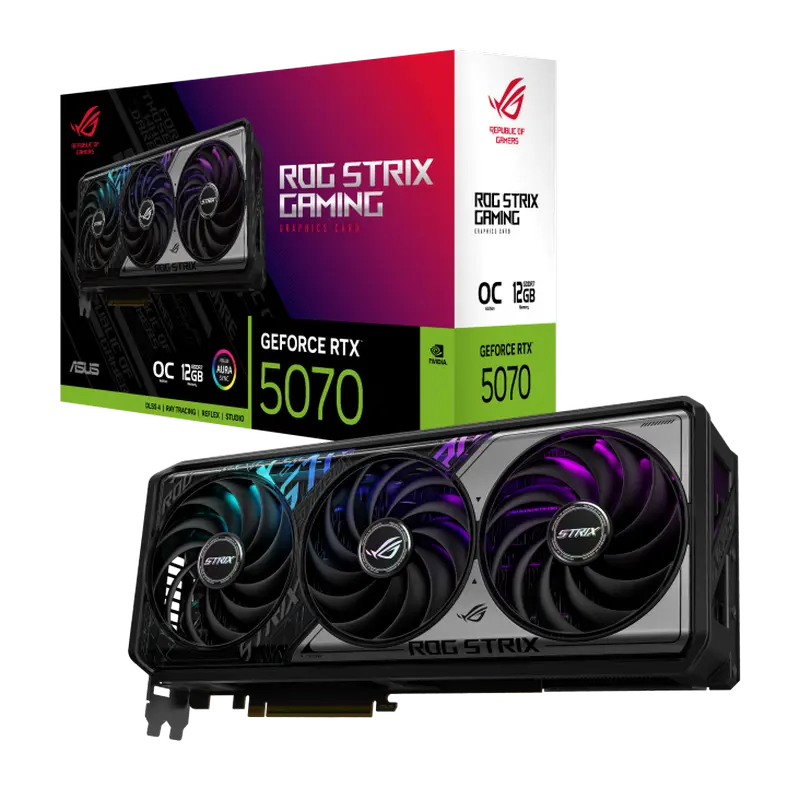 Видеокарта ASUS ROG-STRIX-RTX5070-O12G-GAMING, 12ГБ GDDR7 192бит