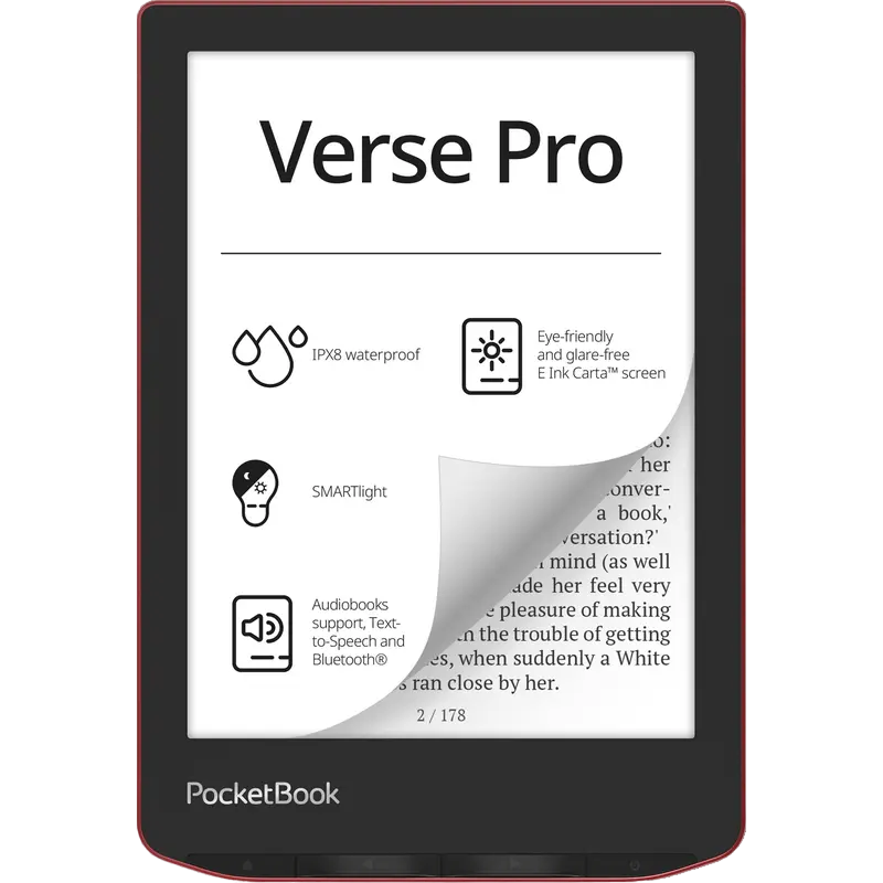 Электронная книга PocketBook Verse PRO 634, Страсть Красный, acer,asus,lenovo,hp,dell,планшеты,чехол для планшета, подставка для ноутбука, зарядка для ноутбука