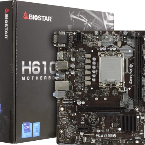 BIOSTAR H610MHP, Socket 1700, Intel® H610 (13/12th Gen CPU), CPU graphics, VGA, HDMI, Dual 2xDDR4-32,процессоры ,оперативная память, ssd, M2, hdd, кейсы
