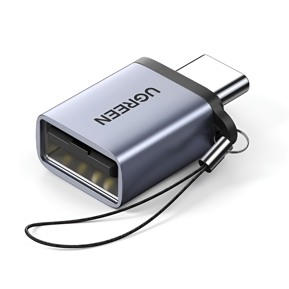 UGREEN Adapter USB-C to Female USB-A 3.0 with Lanyard | US270, Space Gray