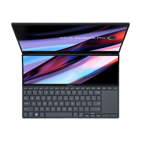 Ноутбук 14,5" ASUS Zenbook Pro 14 Duo OLED UX8402VU, Tech Black, Intel Core i7-13700H, 16Гб/1024Гб, Windows 11 Home