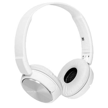 Headphones  SONY  MDR-ZX310AP, Mic on cable,  4pin 3.5mm jack L-shaped, Cable: 1.2m, White