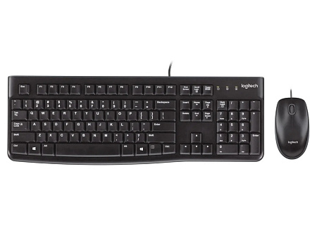 Keyboard & Mouse Logitech MK120, Thin profile, Spill-resistant, Quiet typing, 1000dpi, 3 buttons, 1.