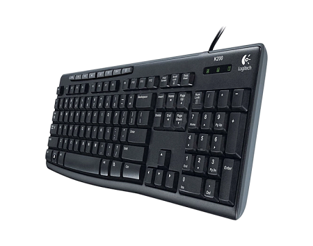 Клавиатура Logitech K200, Проводное, Чёрный