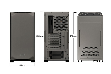 Case ATX be quiet! Pure Base 500, w/o PSU, 2x140mm, Insulation mats, PSU shroud, Dust filter, Temper