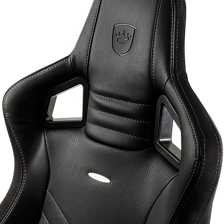 Gaming Chair Noble Epic NBL-PU-GOL-002 Black/Gold, User max load up to 120kg / height 165-180cm