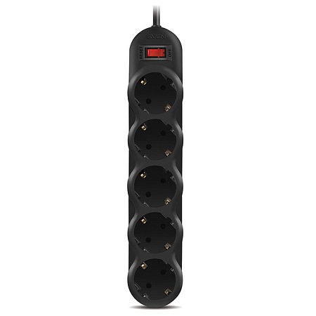 Surge Protector   5 Sockets,  1.8m,  Sven "SF-05", White, retail box, flame-retardant material