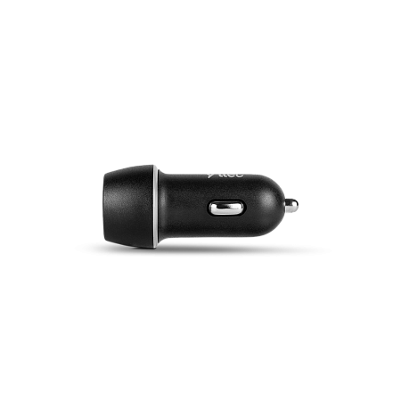 ttec Car Charger Duo 2*USB-A 3.1A with Lightning and Type-C Cable, Black