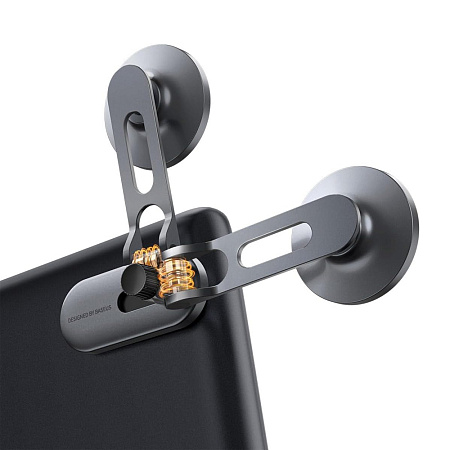 Baseus Car Mount Magnetic Phone Holder T-Space Series Folding Metal, Frost Silver