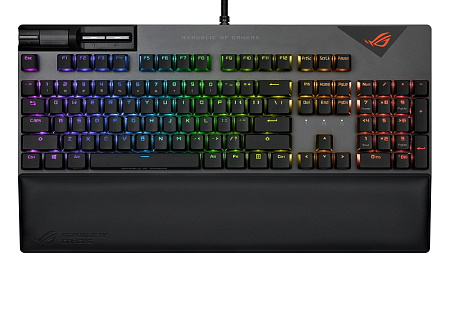 Gaming Keyboard Asus ROG Strix Flare II, Mechanical , NX Red SW, PBT, US Layout,Wrist rest, RGB, USB