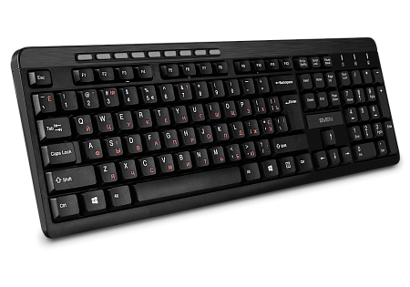 Wireless Keyboard & Mouse SVEN KB-C3400W, Multimedia, Splash proof, 1600 dpi, 6 buttons, Ambidextrou