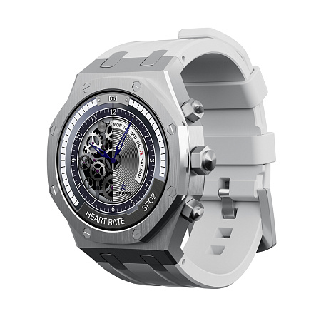 Charome Smart Watch HD Call T12 Amoled, Silver