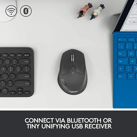 Wireless Mouse Logitech M720 Triathlon, 1000 dpi, 8 buttons, Ergonomic, 135g., Hyper Scroll, 1xAA, U