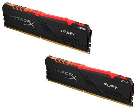 16GB DDR4-3200MHz Kingston HyperX FURY RGB (Kit of 2x8GB) (HX432C16FB3AK2/16), CL16, 1.35V, Black 16GB DDR4-3200MHz Kingston HyperX FURY RGB (Kit of 2x8GB) (HX432C16FB3AK2/16), CL16, 1.35V, Black
