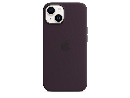Чехол Apple iPhone 14 Silicone Case with MagSafe, Чёрно-фиолетовый