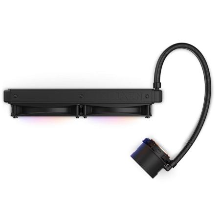 AIO Liquid Cooling NZXT Kraken 280 RGB Black (34.5dB, 90.8CFM, 2x140mm, 500-1500RPM, LCD 1.54", CAM)