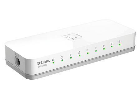 .8-port 10/100Mbps Desktop Switch D-Link "DES-1008C/B1A", Plastic Case