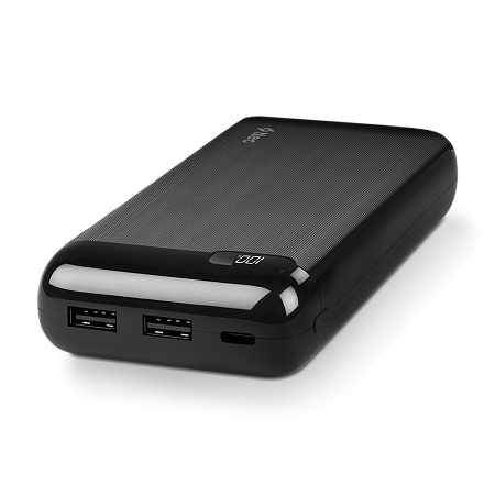 ttec Powerbank 20.000 mAh LCD Power Slim, Black
