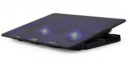 Notebook Cooling Pad Gembird NBS-2F15-02, up to 15.6'', 2x125mm fan, Adjustable angle, LED light