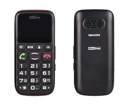 MaxCom MM428BB, Black-Red Black-Red No 1.8 ", iphone, xiaomi, samsung, oppo, чехол, стекло