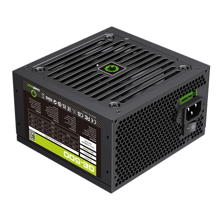 Power Supply ATX 500W GAMEMAX GE-500, 80+, 120mm, Active PFC, Temperature control fan, Black