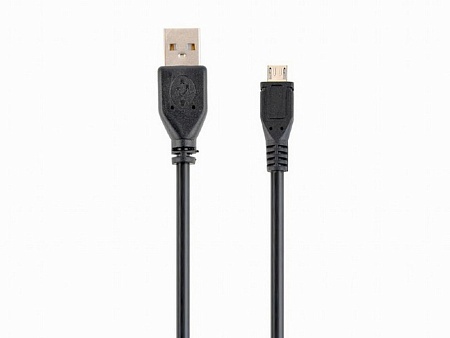 Кабель для зарядки и синхронизации Cablexpert CCP-mUSB2-AMBM-0.1M, USB Type-A/micro-USB, 0,1м, Чёрный