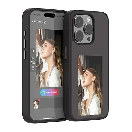 DIY Ink Screen Phone Case, 15 Pro,Black
