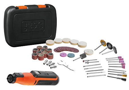 Cordless Rotary Tool Black+Decker (BCRT8IK-XJ) 7.2V  Kitbox+ 53 Accesoriess, 0-29.500 rpm, USB charg