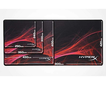 Игровой коврик для мыши HyperX FURY S Pro Speed Edition, Medium, Чёрный/Красный 