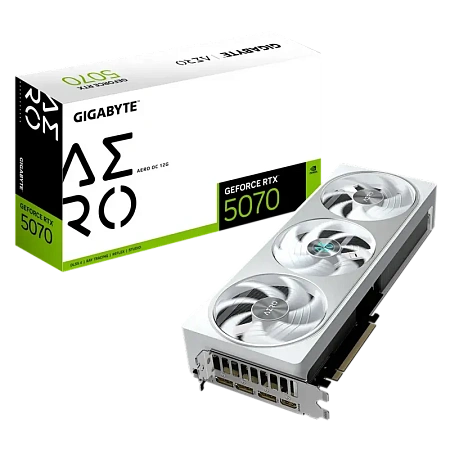 Видеокарта Gigabyte GV-N5070AERO OC-12GD, 12ГБ GDDR7 192бит,процессоры ,оперативная память, ssd, M2, hdd, кейсы