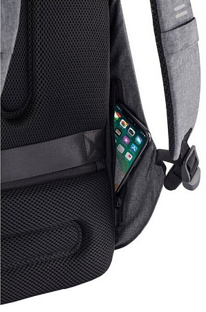 Backpack Bobby Hero Regular, anti-theft, P705.292 for Laptop 15.6" & City Bags, Grey